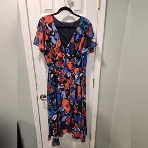 Lane Bryant floral chiffon dress